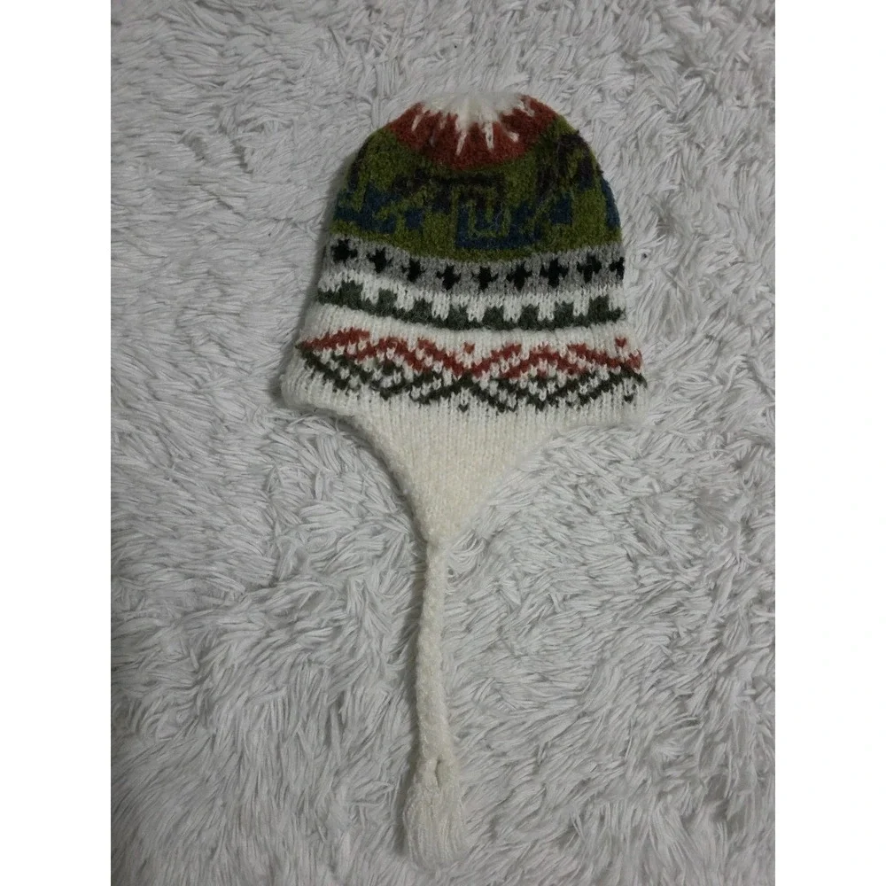 Unbranded‎ Wool Beanie Hat One Size Ear Cover Flap Braided Warm Winterwear
